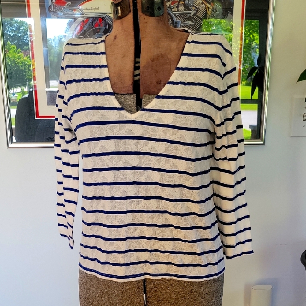 Lucky Brand Top Medium Stripe